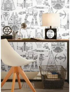 Best reviews of 👍 Star Wars Blueprint Peel & Stick Wallpaper ✨ -Furniture Outlet Store 12114649 av2