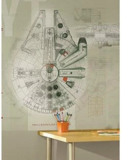 Buy 🤩 Star Wars Millennium Falcon Peel & Stick Mural 🎉