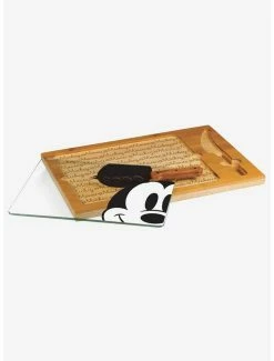 Discount 🔥 Disney Mickey Mouse Icon Glass Top Serving Tray & Knife Set 😉 -Furniture Outlet Store 12267514 av1