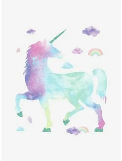 Discount 🔥 Galaxy Unicorn Peel And Stick Giant Wall Decal With Glitter 🔔