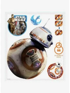 Promo 🎁 Star Wars The Force Awakens Episode VII BB-8 Peel & Stick Giant Wall Decal 😍