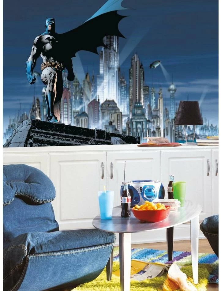 Cheapest ๐ DC Comics Batman Chair Rail Prepasted Mural โ๏ธ 2 Cheapest ๐ DC Comics Batman Chair Rail Prepasted Mural โ๏ธ - Image 2