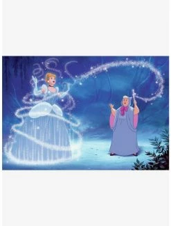 Flash Sale 🌟 Disney Princess Cinderella Magic Chair Rail Prepasted Mural 👍