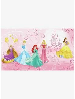 Budget ⌛ Disney Princess Enchanted Chair Rail Prepasted Mural 🔥
