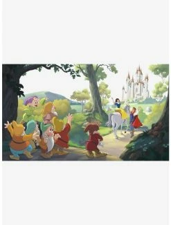 Brand new 🛒 Disney Princess Snow White 'Happily Ever After' Chair Rail Prepasted Mural ✨