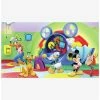 Brand new 😀 Disney Mickey & Friends Clubhouse Capers Chair Rail Prepasted Mural ✨