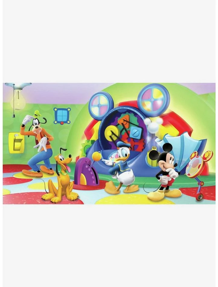 Brand new ๐ Disney Mickey & Friends Clubhouse Capers Chair Rail Prepasted Mural โจ 1 Brand new ๐ Disney Mickey & Friends Clubhouse Capers Chair Rail Prepasted Mural โจ