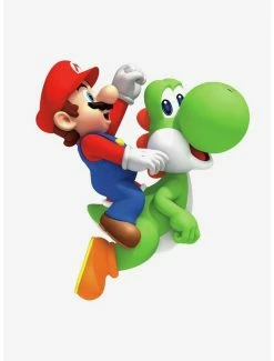 Discount ⌛ Nintendo Yoshi/Mario Peel & Stick Giant Wall Decals 🧨