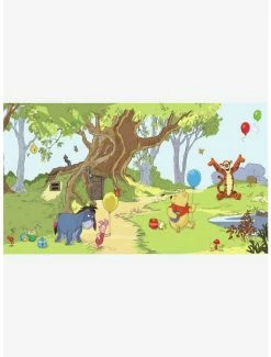 Best Pirce 🛒 Disney Winnie The Pooh & Friends Chair Rail Prepasted Mural 🎉