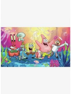 New 😉 SpongeBob SquarePants Chair Rail Prepasted Mural 😉