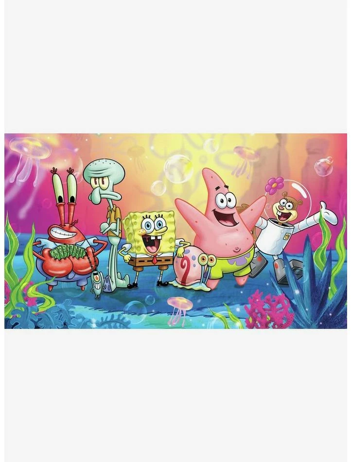 New ๐ SpongeBob SquarePants Chair Rail Prepasted Mural ๐ 1 New ๐ SpongeBob SquarePants Chair Rail Prepasted Mural ๐