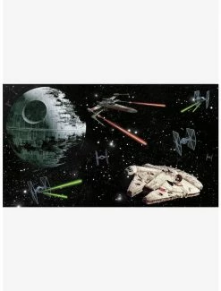 Cheap 🔥 Star Wars Classic Vehicles Chair Rail Prepasted Mural 🎉