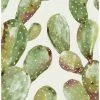 Deals ✔️ Green Prickly Pear Cactus Peel & Stick Wallpaper 🛒