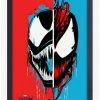 Top 10 🧨 Marvel Venom Split Face Framed Poster ⭐