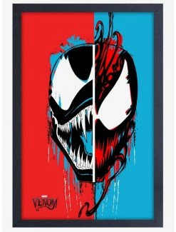 Top 10 🧨 Marvel Venom Split Face Framed Poster ⭐