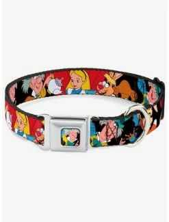Best deal 🎁 Disney Alice in Wonderland Mad Hatters Tea Party Poses Seatbelt Buckle 🐕 Dog Collar 🎉