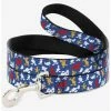 Hot Sale 🎁 Disney Donald Duck Face Poses Scattered Blue White Red Yellow 🐕 Dog Leash 6 Ft ✨