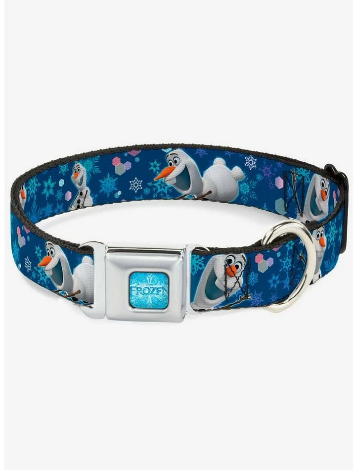 Best deal ๐ Disney Frozen Olaf Poses Snowflakes Blues Seatbelt Buckle ๐ Dog Collar ๐ 1 Best deal ๐ Disney Frozen Olaf Poses Snowflakes Blues Seatbelt Buckle ๐ Dog Collar ๐