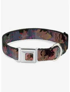 Cheapest 🔥 Disney Pocahontas 🐕 Dog Collar Seatbelt Buckle John Smith Scenes 🥰