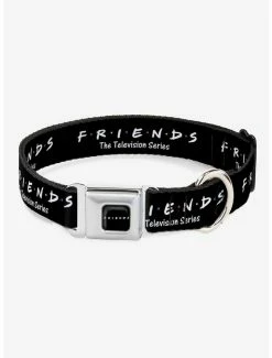 Brand new 🔔 Friends The Television Series Logo Black White Multicolor Seatbelt Buckle 🐶 Dog Collar ✨