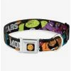 Buy 🥰 Space Jam Monstars 5 Player Pose Galaxy Black White Gray Seatbelt Buckle 🐕 Dog Collar 😉