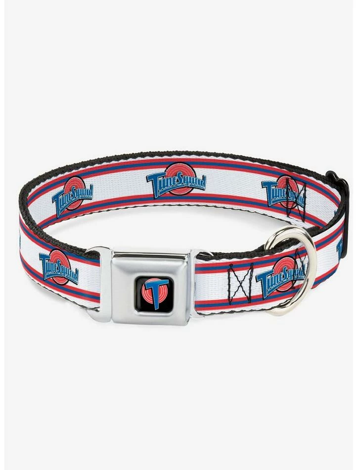 Coupon 🛒 Space Jam Tune Squad Logo Stripe White Red Blue Seatbelt Buckle 🐶 Dog Collar 🔔 1 Coupon 🛒 Space Jam Tune Squad Logo Stripe White Red Blue Seatbelt Buckle 🐶 Dog Collar 🔔