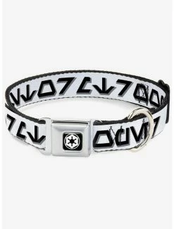 Best reviews of ⭐ Star Wars Aurebesh Stormtrooper White Gray Black Seatbelt Buckle 🐕 Dog Collar 👏