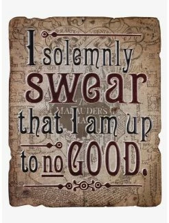 Brand new 💯 Harry Potter "I Solemnly Swear" Embossed Sign ❤️