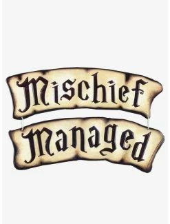 Promo 🛒 Harry Potter Marauder's Map "Mischief Managed" Linked Sign 🛒