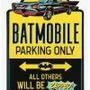 Discount ⭐ DC Comics Batman "Batmobile Parking Only" Embossed Sign ✔️