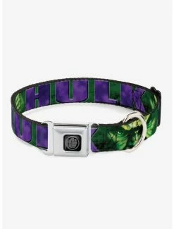 Flash Sale 😍 Marvel Hulk Face Close Up Action Pose 🐶 Dog Collar Seatbelt Buckle 🔥