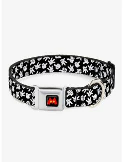 Promo 🧨 Disney Mickey Mouse Hand Gestures Scattered 🦮 Dog Collar Seatbelt Buckle 😉