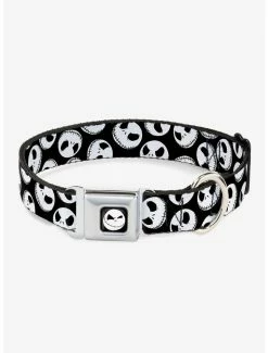 Outlet 🛒 The Nightmare Before ❄ Christmas Jack Scattered Expressions 🐕 Dog Collar Seatbelt Buckle 💯