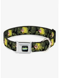 Coupon 😍 Primitive SpongeBob Pose 🐕 Dog Collar Seatbelt Buckle ✔️