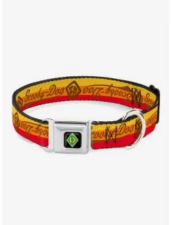 Discount 🌟 Scooby Doo Script SD Icon Striped 🐕 Dog Collar Seatbelt Buckle 🧨