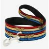 Hot Sale ⌛ DC Comics Wonder 👩 Woman Logo Striped Stars 🦮 Dog Leash ❤️