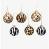 Promo 🔔 Gold, Silver And Black Animal Glass Ball Ornament Set 👏