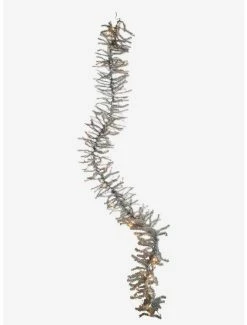 Deals 🔔 Pre-Lit Silver Ice Garland 🔔