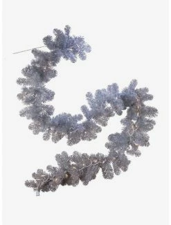 Best deal 🤩 Pre-Lit Silver Point Pine Garland 🌟
