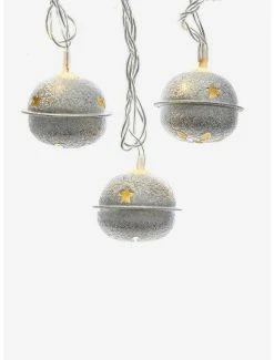 Cheap 🔔 Silver Bell With Warm White Led Light Set ⭐