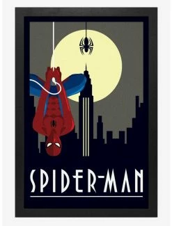 Brand new ⭐ Marvel Spider Man Art Deco Dark Poster ⌛