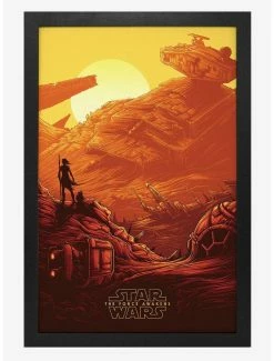 Brand new 👍 Star Wars The Force Awakens Jakku Battle Poster ❤️