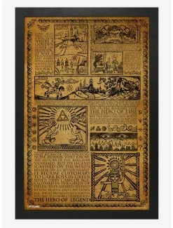 Best Sale ❤️ Nintendo The Legend Of Zelda Story Of The Hero Framed Poster ⭐