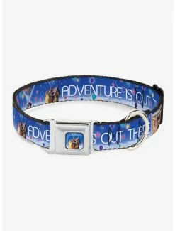 Outlet 💯 Disney Pixar Up Adventure Is Out There Carl on Porch House Balloons 🐕 Dog Collar Seatbelt Buckle 🔥