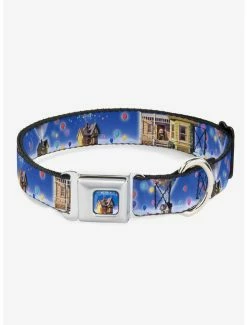 New ⭐ Disney Pixar Up Carl on Porch Flying House Balloons 🐕 Dog Collar Seatbelt Buckle ✔️
