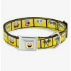 New ⭐ Spongebob Squarepants 10 Expressions Filmstrip 🐕 Dog Collar Seatbelt Buckle 🎁