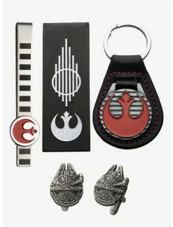 Cheap ✨ Star Wars Rebel Key Chain, Money Clip, Tie Clip & Cuff Links Set 👍