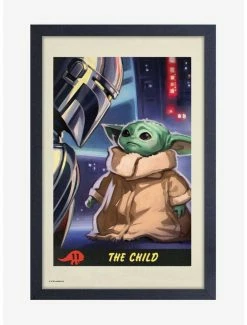 Outlet ⌛ Star Wars The Mandalorian The Child Framed Poster 🎁
