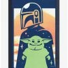 Best Pirce ⭐ Star Wars The Mandalorian The Child Vector Framed Poster 🎉