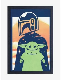Best Pirce ⭐ Star Wars The Mandalorian The Child Vector Framed Poster 🎉